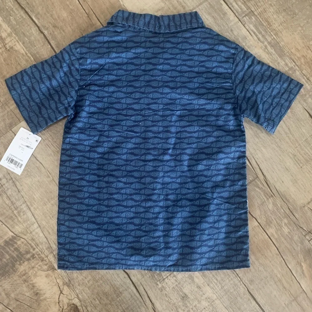 NWT Carter's Toddler Button Down Short Sleeve Polo‎